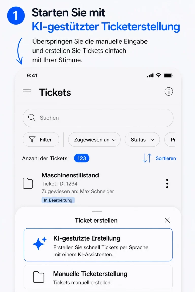 Abbildung für Anleitung KI-Ticketerstellung Schritt 1